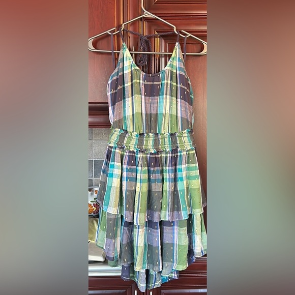 AERIE  Plaid Ruffle Mini Dress size small - Picture 7 of 11